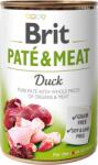 Brit Conserva cu bucati de carne si pate, Brit Pate & Meat cu Rata, 400 g