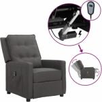 vidaXL Fotoliu rabatabil electric, gri închis, material textil (3098611)
