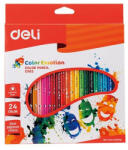 Deli Creioane colorate Deli Color Emotion, 24 culori (DLEC00220)