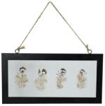  Képkeret tollakkal akasztós fém 30, 5x0, 5x15cm fekete (75744)