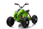 Hollicy ATV electric pentru copii Kinderauto BJ718 90W 12V cu scaun tapitat culoare Verde
