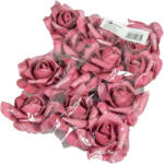  Polifoam rózsa fej virágfej habvirág 6 cm sötét mályva habrózsa