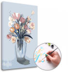  Számok szerinti festés RÓZSASZÍN CSOKOR VÁZÁBAN | alacsony nehézség ()