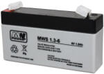 MPL Power Elektro MPL MW POWER MWS 1.3-6 UPS battery Lead-acid accumulator VRLA AGM Maintenance-free 6 V 1, 3 Ah Black, Grey (MWS 1.3-6) - vexio