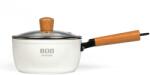Livoo Cratiță cu mâner din lemn, 18 cm, alb MEP132W (443546)