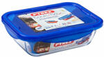 Pyrex Cook & Go téglalap alakú hőálló sütőtál és ételtároló műanyag fedővel 24x18 cm, 1, 7 liter - 275064 (203207)