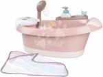 Smoby Cădiță cu apă curentă la duș Balneo Bath Natur D'Amour Baby Nurse Smoby cu jacuzzi cu limină și bule electronică (SM220368)