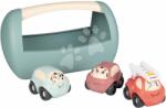 Smoby Valiză pentru scule cu mașinuțe de jucărie Vehicles Little Smoby trei animale mijloace de transport de la 12 luni (SM140204)