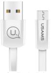 USAMS U2 microUSB lapos kábel 1, 2 m fehér (US-SJ201)