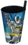 Tuffex Pahar din Plastic cu Pai, Batman, 400 ml, Tuffex (TP512/BATMAN)