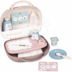 Smoby Pelenkázó készlet kofferben Vanity Natur D'Amour Baby Nurse Smoby játékbabának 12 kiegészítővel (SM220367)