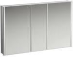 Laufen FRAME 25 Alumínium tükrös szekrény, függőleges LED- világítással, háttérvilágítás 120X75X15 - H4088749001441 (H4088749001441)