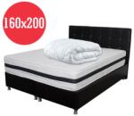  Set Saltea ortopedica, Iris Super Lux Comfort, 160x200x26cm, fermitate tare, cu plasa de arcuri tip Bonell, sistem de aerisire banda Spaceair, Saltsib plus pilota matlasata vara, antialergica, 180x200