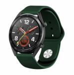 Samsung 1/2/3 20-22mm Samsung Galaxy Watch bebújtatós szilikon szíj, Szíj mérete 20 mm, Bebújtatós szíj színe Katonai zöld