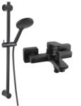 FERRO SET2IN1 VITTO BLACK VERDELINE - Baterie perete cada-dus cu Phila Black - set de dus culisant (BVI1VLBL+N375BL-B)