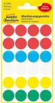 AVERY Etikett címke, o18mm, jelölésre, 5 klf. szín 24 címke/ív, 4 ív/doboz, Avery vegyes (AVERY_3089) (AVERY_3089)