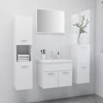 vidaXL Set mobilier de baie, alb, lemn prelucrat (3071360) - vidaxl