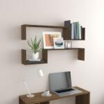 vidaXL Raft colț perete 2 buc. stejar maro 100x15x20 cm lemn prelucrat (815935) Raft