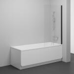 RAVAK NVS1 80 cm kádparaván Transparent üveggel, fekete 7O840300Z1 (7O840300Z1)