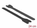 Delock tépőzáras kábelkötegelő (240mm x 13mm) (10db) (fekete/black) (18264) (18264)