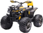 HOMCOM ATV Electric pentru Copii 12V, 3-5 Ani, 100x65x73cm - Negru/Galben | Aosom Ro (370-170V90YL)
