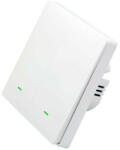 SmartWise B2LW WiFi, întrerupător de perete RF cu 2 canale, buton fizic (fără nul) (alb) (5999572031138)
