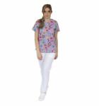 Lotus Bluza imprimata asimetrica, cu capse, Lotus 1, Pink Turtle