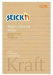 STICK N Stick`N KraftNotes 150x101mm 100lap vonalas öntapadó jegyzettömb (STICK_N_21641) (STICK_N_21641)