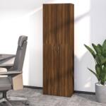 vidaXL Dulap de birou, stejar maro, 60x32x190 cm, lemn prelucrat (815281) Dulap arhivare