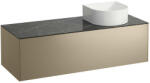 Laufen SONAR Fiók elem, 1 fiók, 812340, 812341, 812342, 812343 mosdótálakhoz, jobb oldali kivágással, Arany és Nero Marquina 117.5X34X45.5 - H4054230341401 (H4054230341401)
