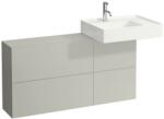 Laufen KARTELL BY LAUFEN Oldal polc egy ajtóval és két polccal, mosdó jobbos, Kavics szürke 120X61X27 - H4082920336411 (H4082920336411)