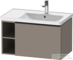 Duravit D-NEO 784x452 mm-es 1 fiókós, nyitott polcos függesztett szekrény 237080 mosdóhoz, Basalt Matt Decor DE425704343 (DE425704343)