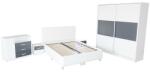 Spectral Mobila Dormitor Milano cu Pat Alb 140x200 cm