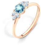 SAVICKI Inel de logodnă Fairytale: aur roz, acvamarin - savicki - 7 170,00 RON