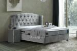 ABC Bedding Visco Lux Grey kárpitozott ágyneműtartós ágy matraccal 180x200