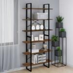 vidaXL Dulap înalt, stejar maro, 100x30x210 cm, lemn prelucrat (821326) Biblioteca