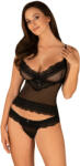 Obsessive Ivannes Top & Thong Black L/XL