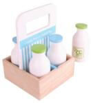 Bigjigs Toys Lapte din lemn într-o cutie portabilă Bucatarie copii