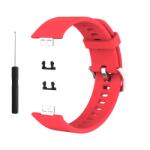 Huawei Watch Fit szilikon okosóra szíj, Watch Fit szíj színe Piros