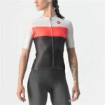 Castelli - tricou ciclism pentru femei, maneca scurta Aero Pro jersey - alb roz briliant negru (CAS-4522057-085)