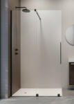 Radaway Furo Black 160 Walk-in zuhanyajtó 83, 8x200 átlátszó üveg/fekete profilszín, balos 101068385401L (10106838-54-01L)