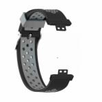 Huawei Watch Fit sport szilikon szíj, Watch Fit szíj színe Fekete-szürke sport