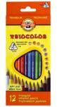 KOH-I-NOOR Triocolor háromszög alakű 12db-os vegyes színű színes ceruza (KOH-I-NOOR_7140104001) (KOH-I-NOOR_7140104001)