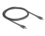 Delock 86631 1m USB-C - Lightning iPhone/iPad/iPod kompatibilis szürke MFi adat- és töltőkábel (DL86631) (DL86631)