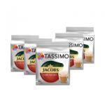 Jacobs Set 5 x Cutii Capsule cafea, Tassimo Jacobs Au Lait, 80 bauturi x 180 ml, 80 capsule