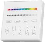 V-TAC 4 zónás üveg előlapos távirányító egyszínű és RGB/RGB+W LED szalagokhoz - 2917