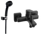FERRO SET2IN1 VITTO BLACK VERDELINE - Baterie perete cada dus cu set de dus mobil (BVI1VLBL+MINI869)