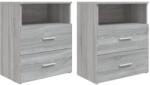 vidaXL Noptiere, 2 buc. , gri sonoma, 50x32x60 cm (815861)