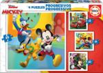 Educa Puzzle Mickey & Friends Progressive Educa 12-16-20-25 piese (EDU19294) Puzzle