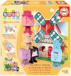 Educa Joc de construit Kiubis 3D Blocks & Stories The Farm´s Windmill Educa 5 figurine și moară de vânt de la 2 ani (EDU19223)